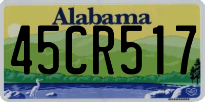 AL license plate 45CR517