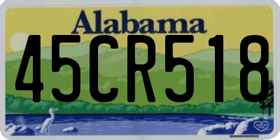 AL license plate 45CR518