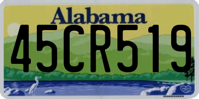 AL license plate 45CR519