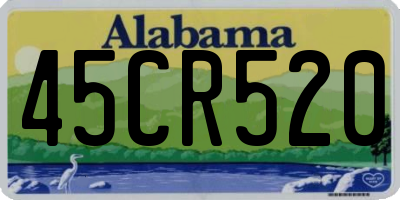 AL license plate 45CR520