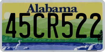 AL license plate 45CR522