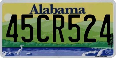 AL license plate 45CR524