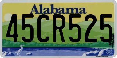 AL license plate 45CR525