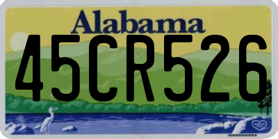 AL license plate 45CR526