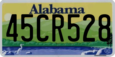 AL license plate 45CR528