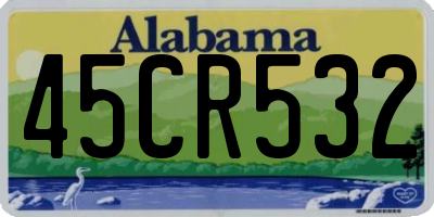 AL license plate 45CR532