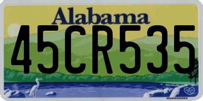 AL license plate 45CR535