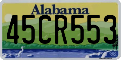 AL license plate 45CR553