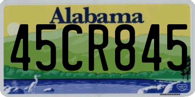 AL license plate 45CR845
