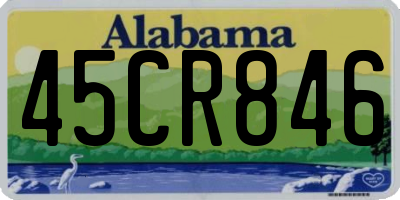 AL license plate 45CR846