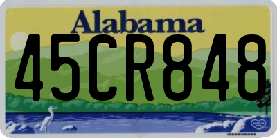AL license plate 45CR848