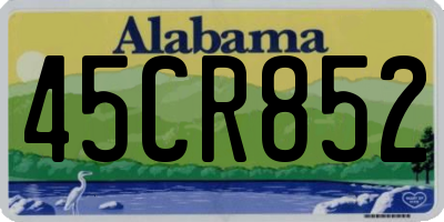 AL license plate 45CR852