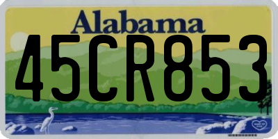 AL license plate 45CR853