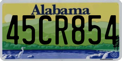 AL license plate 45CR854