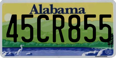 AL license plate 45CR855