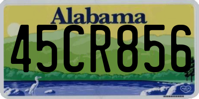 AL license plate 45CR856