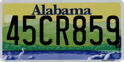AL license plate 45CR859