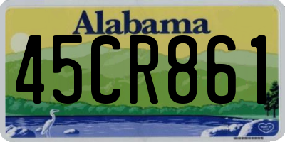 AL license plate 45CR861
