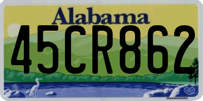 AL license plate 45CR862