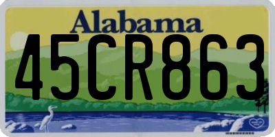 AL license plate 45CR863