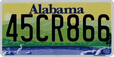 AL license plate 45CR866