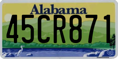 AL license plate 45CR871