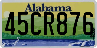 AL license plate 45CR876