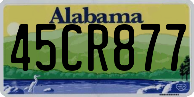 AL license plate 45CR877
