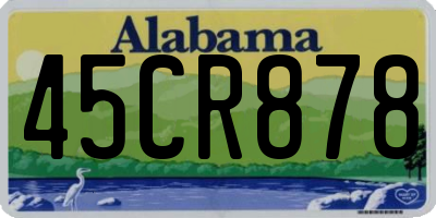 AL license plate 45CR878