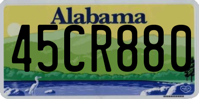 AL license plate 45CR880