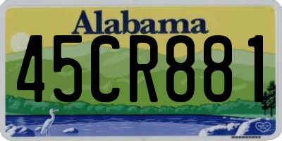 AL license plate 45CR881