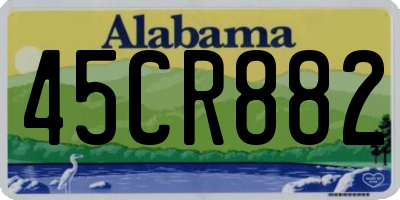 AL license plate 45CR882