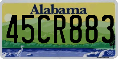 AL license plate 45CR883