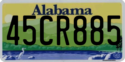 AL license plate 45CR885