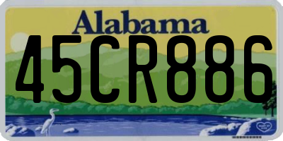 AL license plate 45CR886
