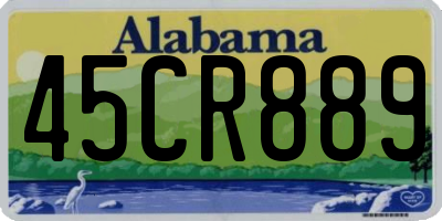 AL license plate 45CR889