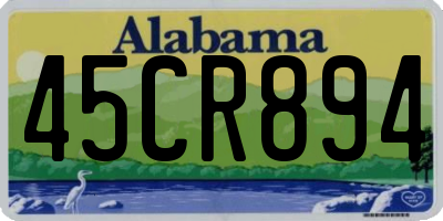AL license plate 45CR894