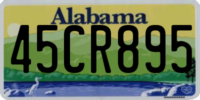 AL license plate 45CR895