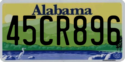 AL license plate 45CR896