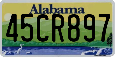 AL license plate 45CR897