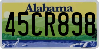 AL license plate 45CR898