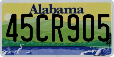 AL license plate 45CR905