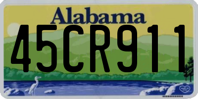 AL license plate 45CR911