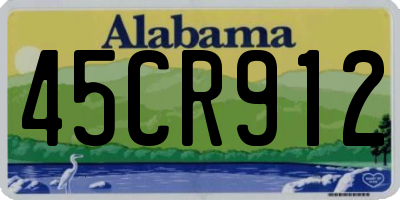 AL license plate 45CR912