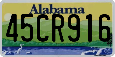AL license plate 45CR916