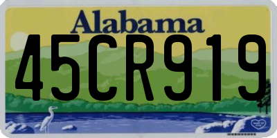 AL license plate 45CR919