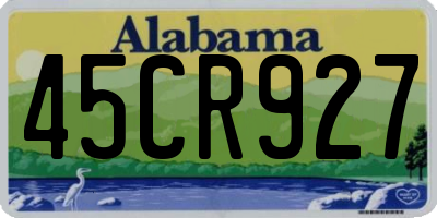 AL license plate 45CR927
