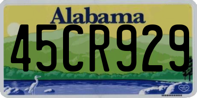 AL license plate 45CR929