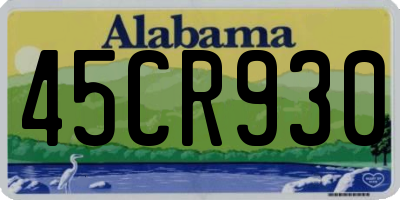 AL license plate 45CR930