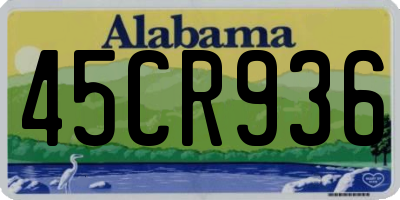 AL license plate 45CR936